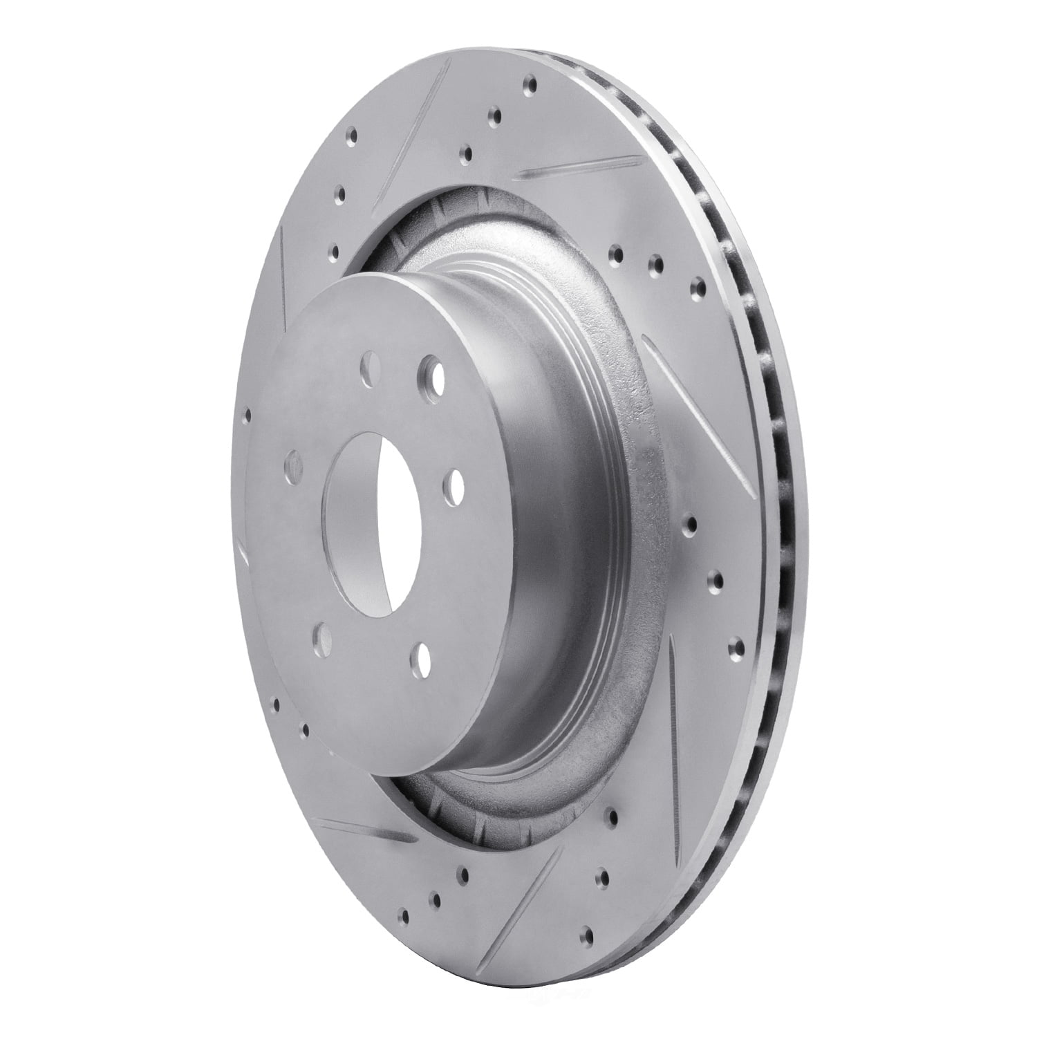 Dynamic Friction Company 631-68013L DFC Brake Rotor - Drilled And Slotted - Silver