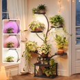 thumbnail image 1 of Soporte para plantas PRAISUN de 130 cm con luces de cultivo de 8 niveles, negro, 1 of 9