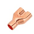 thumbnail image 3 of Uxcell 3/4" x 3/4" x 3/4" ID Tee Y Type Copper Fitting, 1 Pcs Welding Joint Split Union or HVAC Air Conditioning, 3 of 6