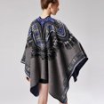 thumbnail image 4 of TEELYNN Boho Otoño/Invierno Bufanda Mujer 2022 Vintage Étnico Punto Poncho Cárdigan Cálido Capa Invierno Espesar Abrigo Chales Mujer, 4 of 5