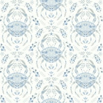Chesapeake Annapolis Light Blue Crustacean Prepasted Non Woven Blend Wallpaper, 20.5-in by 33-ft, 56.4 sq. ft.