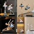 thumbnail image 2 of Modern Ballet Dancer Sculpture Handcrafted Resin Art for Living Room Bedroom Decoration, 2 of 8