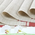 thumbnail image 3 of Uxcell Heat Resistant Red Stripe Tables Mats Placemats Beige 4Pack, 3 of 7