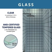 Shower Glass Doors – 36-38 Black Pivot Semi-Frameless | Classy