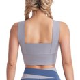 thumbnail image 4 of Women Bras Fashionable Solid Color Underwire Gathering Sports And Fitness Bra Sports Bras for Women Gray L, 4 of 8