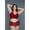 Maroon, variant on Cindy Cami Plunging Neckline Set, Maroon - 2X - 2 Piece