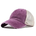 thumbnail image 2 of ZJXFGS Clearance Quick Dry Baseball Cap Sports Fan Baseball Caps Buns Plain Cap Ponytail Visor Trucker Unisex Hat Messy Caps Distressed Baseball Cap Wine One Size, 2 of 9