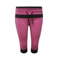 thumbnail image 4 of Frostluinai 2024 Capri Pants for Women Stretch Waisted Drawstring Yoga Workout Pants with Pockets Plus Size Color Block Capris Lightweight Leggings, 4 of 4