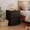 Black-16"W, variant on BOSHIRO Narrow Nightstand with Drawers Set of 2, Narrow Side Table Leather, Small Bedside Tables for Bedroom, Black