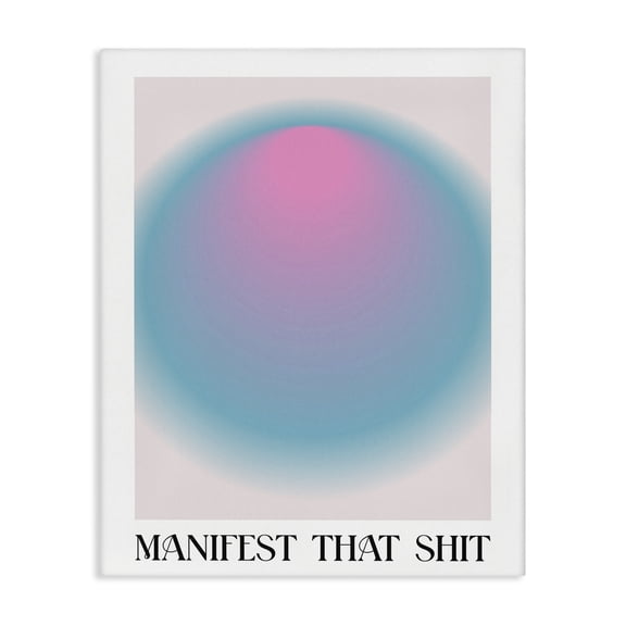 Stupell Industries Glam Manifest Phrase with Ombre Canvas Art, 16 x 20, by House of Lulu