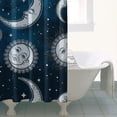 thumbnail image 5 of Gothic Shower Curtain - Dark Celestial Moon & Star Print, Mystical Cosmic Theme Bath Decor, Waterproof Polyester, 36"Wx72"L, Goth Aesthetic Gift, 5 of 5