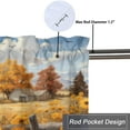 thumbnail image 5 of Horse Kitchen Valance Curtain Rod Pocket Fall Rustic Wooden Barn Farm Animal Bird Window Treatment for Living Room Bedroom Bathroom 54 by 18 in, 1 Panel, 5 of 6