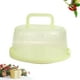thumbnail image 2 of Caja portátil para guardar pasteles, recipiente para alimentos frescos con tapa y asa para el refrigerador (verde), 2 of 5