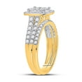 thumbnail image 4 of 10kt Yellow Gold Round Diamond Bridal Wedding Ring Band Set 1 Cttw, 4 of 4