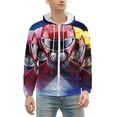 thumbnail image 2 of Power Rangers Zip Up Hoodies Unisex Realistic 3D Print Sweatshirt Long Sleeve Hooded Jacket Coat 2XL, 2 of 8