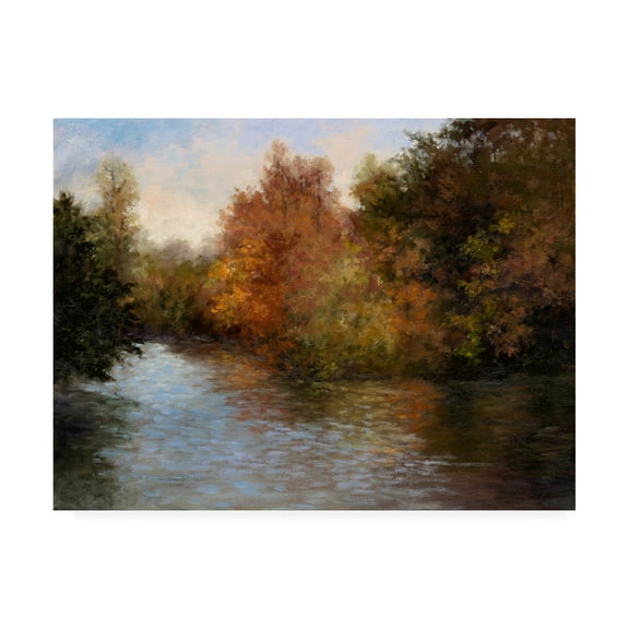 Trademark Fine Art 'A Light On The Lake' Canvas Art by Mary Jean Weber
