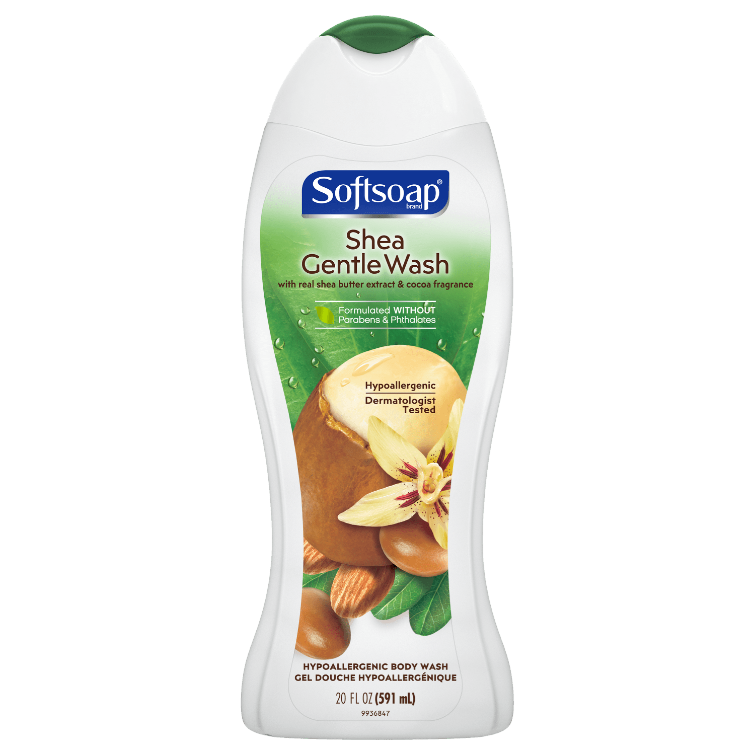 Softsoap Hypoallergenic Body Wash, Shea Gentle Wash, 20 Ounce