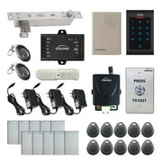 FPC-5578 1 Door Access Control 2600lbs Electric Drop Bolt Fail Secure Key Cylinder + Indoor Use Keypad/Reader Standalone + Mini Controller + Wiegand 26, No Software, EM Card + Wireless Receiver + PIR