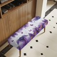 thumbnail image 3 of Chririnla Polyester Spandex Bench Slipcover for Dining Room Living Room, Anti-Stain Non Slip Bench Seat Slipcover, Purple Marble Pattern, 3 of 9