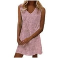 thumbnail image 1 of EQWLJWE Robes d'Été pour Femmes 2023 Liquidation Robes pour Femmes Mode d'Été Imprimée Col en V Sans Manches Bretelles Robe Pull, 1 of 6