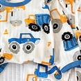 thumbnail image 5 of CAICJ98 Toddler Boy Pajamas Cotton Snug Fit Long Sleeve Pajama Top and Pants Set Kids Sleepwear Girls Baby Clothes (Blue,12-18 Months), 5 of 6