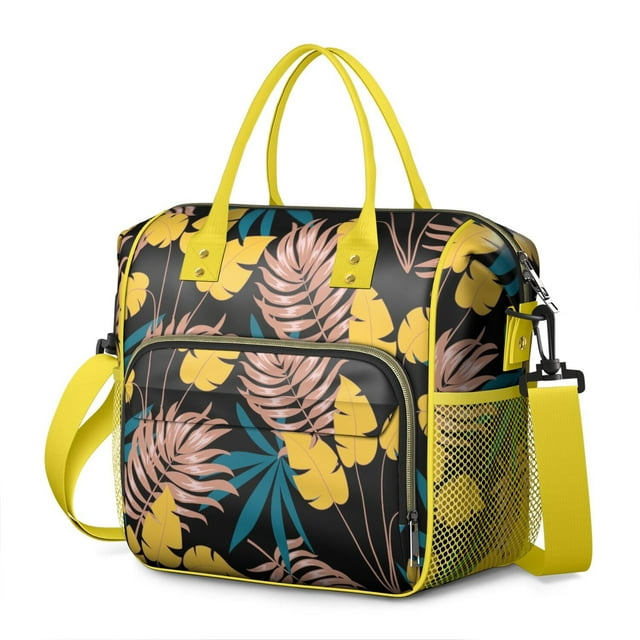 Sac à Lunch Isolé Botanique Tropical – Sac Isotherme à Double Compartiment Étanche Grande Capacité Boîte à Lunch Réutilisable