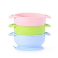 thumbnail image 6 of KC Luv Silicone Suction Baby Bowl Set of 2, Moody Blue & Earth Brown, BPA Free, Soft Food Grade Silicone, 6 of 10