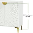 thumbnail image 6 of Glavbiku White 2-Door Sideboard with Curve Line Door,Gold Handle - Living Room Accent Cabinet,31.4"L, 6 of 15