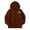 Brown, variant on GobdXE Girls Winter Long Sleeve Hooded Full Zip Up Jacket, Zip Hoodie Coat with Bow Graphic Print Size:5-6 Years,Brown