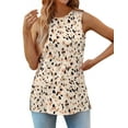 thumbnail image 2 of Fantaslook Womens Tank Tops Crewneck Casual Summer Side Split Sleeveless Shirts Floral Blouses, 2 of 8