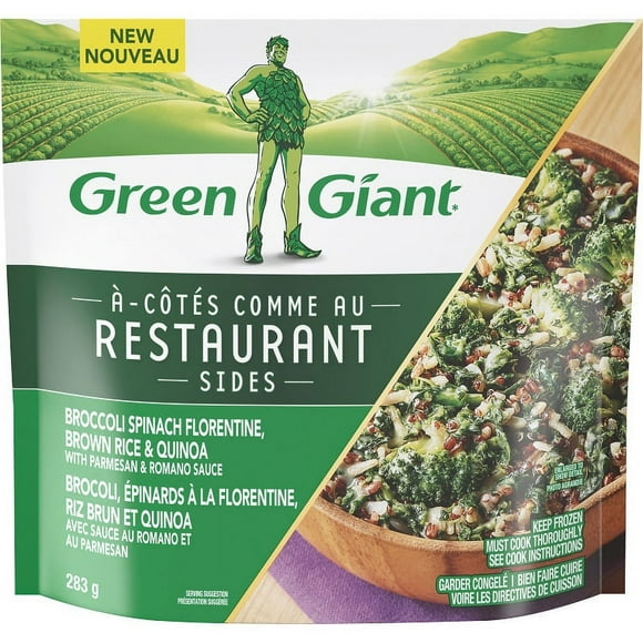 GREEN GIANT RESTAURANT SIDES SPRING VEGGIES, HEARTY, PREMIUM VEGETABLES WITH SAVOURY TASTES. READY TO SAUTÉ IN SKILLET TO PROVIDE RESTAURANT-LIKE EXPERIENCE RIGHT AT HOME. MOUTHWATERINGLY DELICIOUS FLAVOURS, PERFECT AS A SIDE DISH TO ANY MEAL.