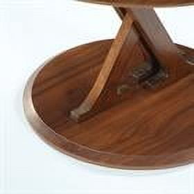 Demi Bonn 31.5" Coffee Table, Mid-Century Accent Center Table with X-Shaped Base for Home Living Room, Office, Brown