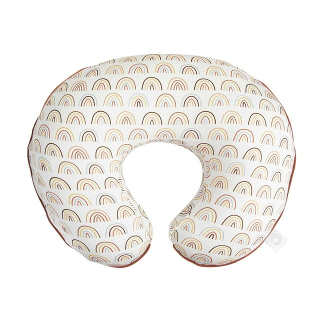 Almohada de Lactancia orgánica Original, Arena, Esencial de Lactancia ergonómica para biberón y Lactancia, Relleno de Fibra hipoalergénica Firme, con Funda de Almohada de Lactancia algodón