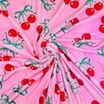thumbnail image 4 of Serafina Home Velvety Soft Floral Fleece Throw Blanket, Cherry Pattern, Cozy Velvet Plush Blanket for Kids and Adults 50" x 60", 4 of 9