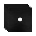 thumbnail image 2 of Placemat Reusable 4Pcs Aluminum Gas Foil Stove Burner Protector Cover Liner Clean Mat Pad,Black Kitchen Placemat, 2 of 9