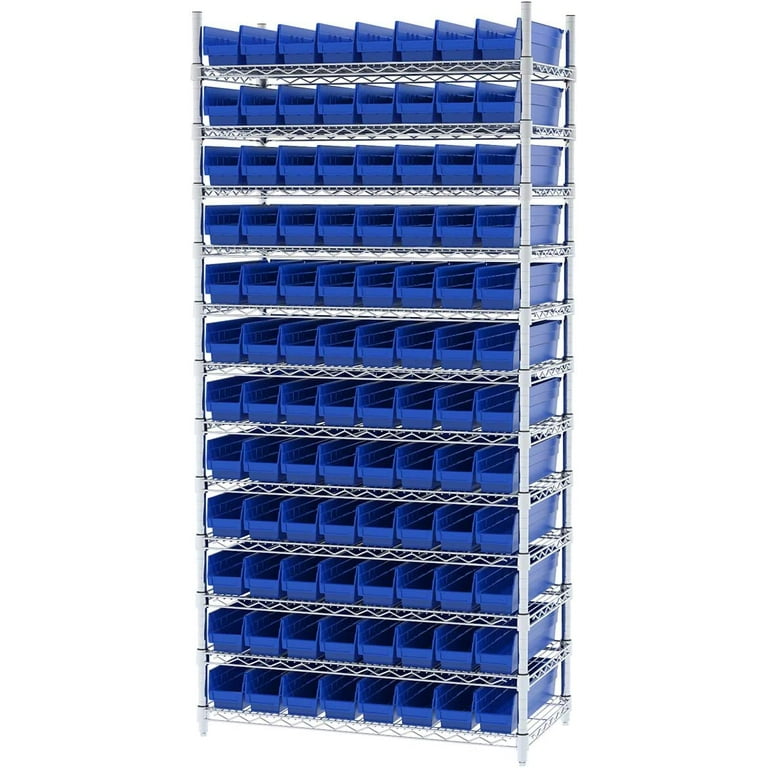 Akro-Mils 30128 Plastic Containers for Organizing and Storage Bins for  Closet, Kitchen Cabinet, or Pantry Organization, 18-Inch x 4-Inch x 4-Inch