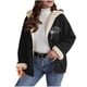 thumbnail image 2 of Ailaofu Women's Plus Rope Detail Oversized Hoodie Sherpa Zip Up Jacket, 2 of 7