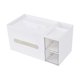thumbnail image 2 of Soporte multiusos para pañuelos, con compartimento de almacenamiento, soporte para pañuelos faciales, dispensador de servilletas para hotel, cocina, perfecl Cubierta de tejido, 2 of 7