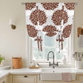 thumbnail image 2 of Tie Up Curtains for Windows Brown Dahlia Flowers Valance Adjustable Balloon Curtain Grey Floral Tie Up Shades for Kitchen Living Room Bedroom Privacy Curtain Drape 34x45 Inch, 2 of 9