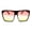 Tortoise Red Yellow, variant on Oceanic Gradient Lens Flat Top Oversize Mob Plastic Sunglasses Black Red Grey