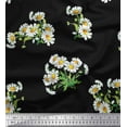thumbnail image 1 of Soimoi polyester Crepe Fabric Leaves & Daisy Flower Print Fabric by the Yard 52 Inch Wide, 1 of 1