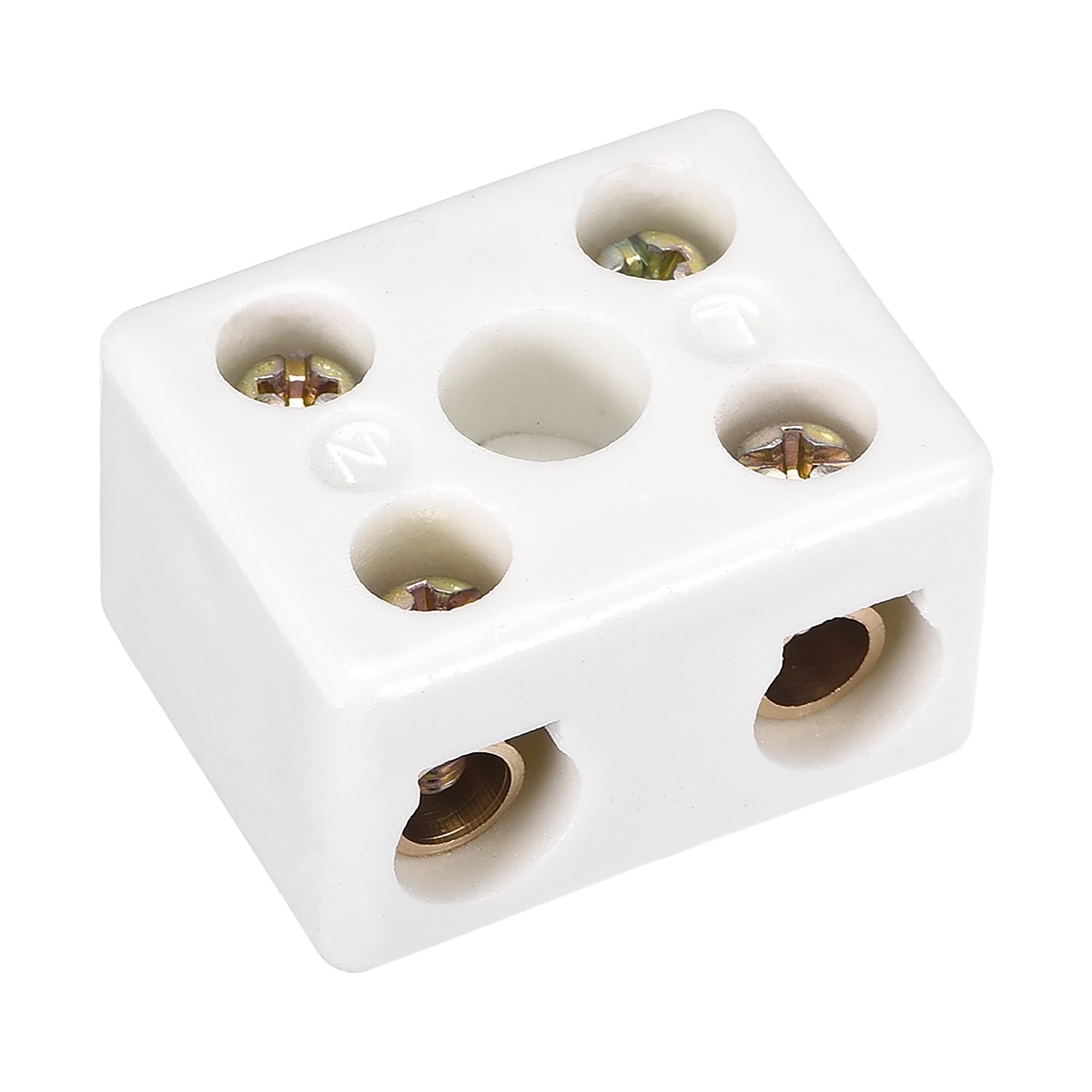 2 Way Ceramics Terminal Blocks High Temp Porcelain Connectors 39x31