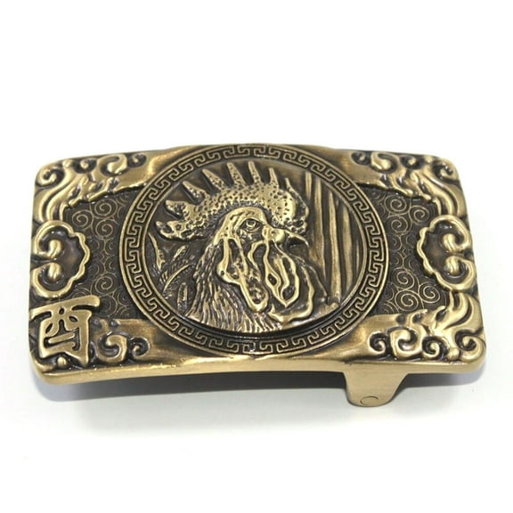 Solid Brass Rooster Belt Buckle Western Hardware 1.5 Inch Belt Accessory Gift