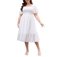 thumbnail image 1 of Vestido midi Keluummi de verano de talla grande para mujeres con curvas, 1 of 8