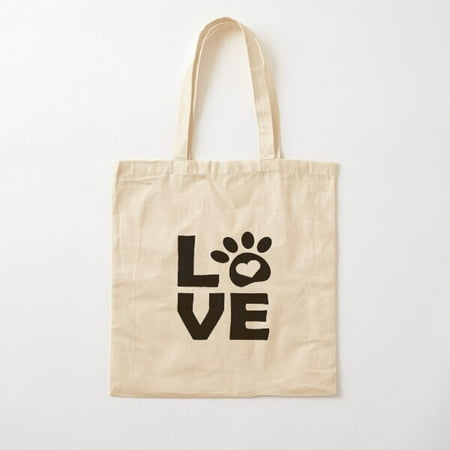 Love Dog : Cute Dog Shirt Funny Dog Shirt Paw Print Shirt  Love Shirt Cotton Tote Bag Canvas Tote Bag  Family Gift For Mother  Her