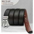 thumbnail image 4 of Men's Belt,Reversible Belt Adjustable For Gift Men 1.25”-Cut For Fit-2 Sides in 1 Belt(Not 2), 4 of 10