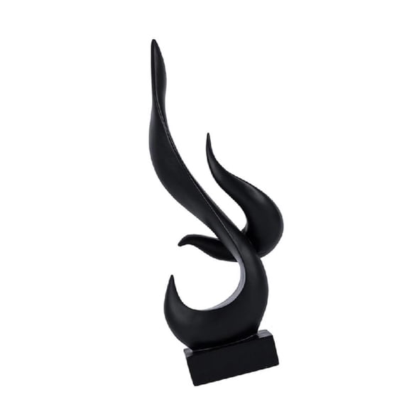 Moderns Abstract Flame Sculpture, Resin Table Decor for Living Room Office Home Shelf Accent Centerpiece