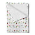 thumbnail image 2 of Garden Art Soft Flannel Fleece Blanket, Blossoming Bedding Plants up and down Daisy Field Nature Coming Alive in Spring, Cozy Plush for Indoor and Outdoor Use, 50" x 70", Multicolor, by Ambesonne, 2 of 5