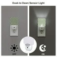 thumbnail image 3 of Fuzoiu Daisy Plaid Green Print Dusk to Dawn LED Night Light with Light Sensor, Energy-Efficient Touch-Safe Night Lamp for Home, Office, and Kids' Rooms-US, 3 of 7