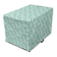 thumbnail image 1 of Geometric Dog Crate Cover, Abstract Design Monochrome Repetitive Rhombus Pattern in Halftone Effect, Easy to Use Pet Kennel Cover Small Dogs Puppies Kittens, 7 Sizes, Pale Seafoam White, by Ambesonne, 1 of 6